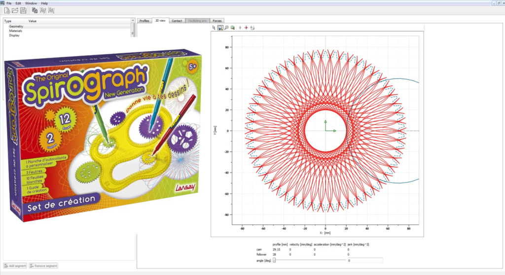 Spirograph System simulation mode