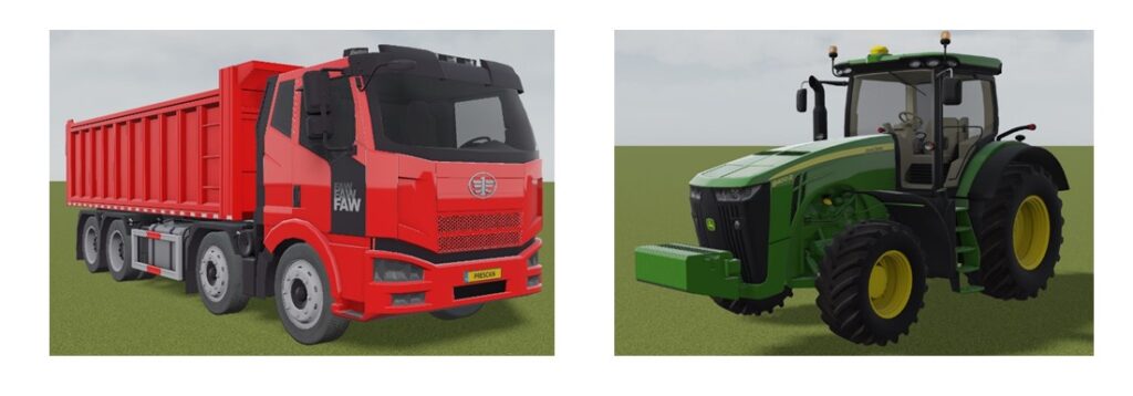 FAW Jiefang J6M and John Deere 8400r have been added.