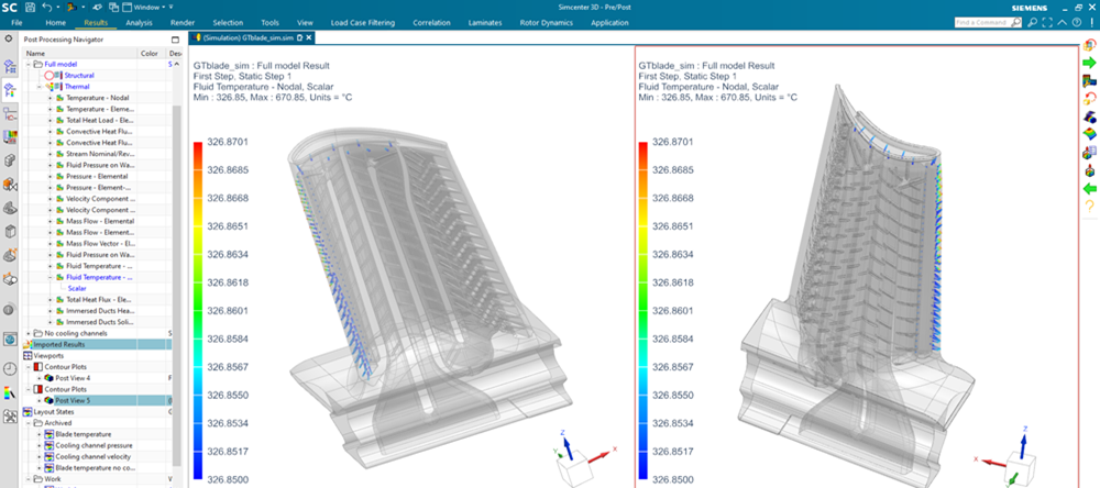 Effective blade cooling with Simcenter 3D 2021.2