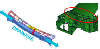 Cowl model for vehicle water management studies