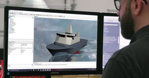 Naval architect using Simcenter STAR-CCM+