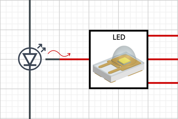 BCI-ROM from Simcenter FLOEFD in a circuit simulation environment: thermal and electrical components are connected together 