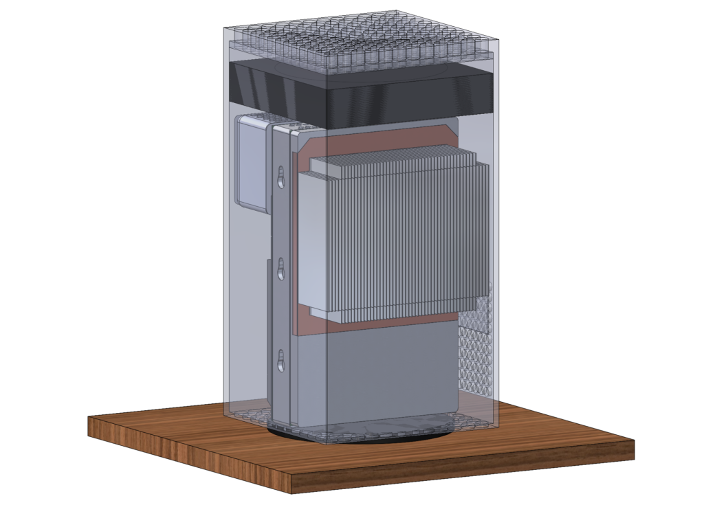 Model used for heat sink comparison