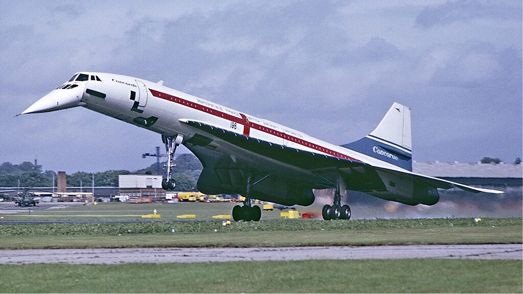 Concorde landing in Farnborough