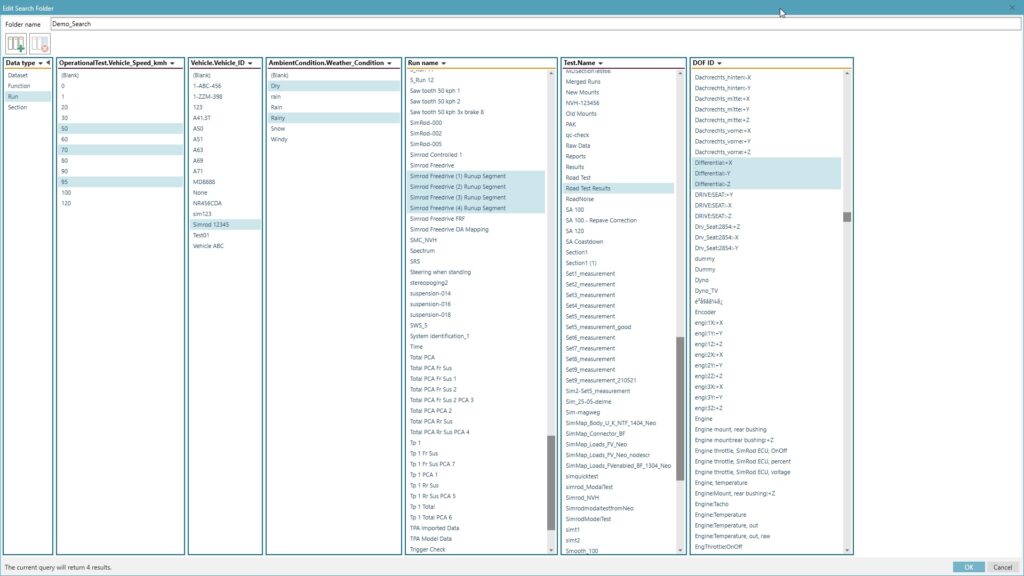 Simcenter Testlab Data Management_Define Search Query