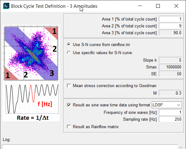 Figure 9:  Block-cycle test creation - Parameters