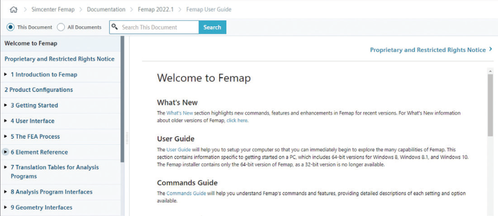Simcenter Femap Online Help System