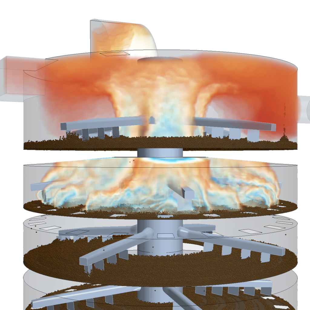 Simcenter simulation of a high temperature combustion process