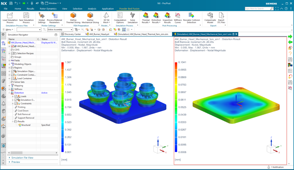 Build plate distortion simulation in Simcenter 3D