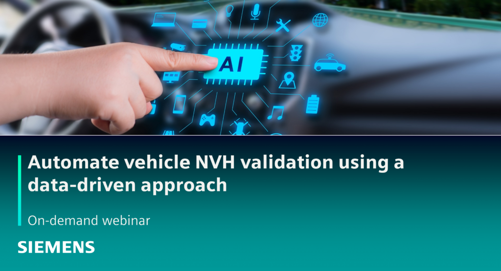Make use of your historical data and leverage it in current and future vehicle developments. Watch the webinar and discover how data-driven analysis can automate vehicle NVH performance validation.