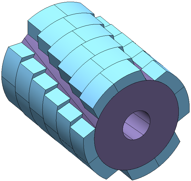 rotor topology with stepped skew