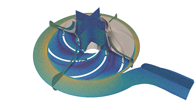 Taco pump and flow simulation. (Images courtesy of Siemens and Taco Comfort solutions.)