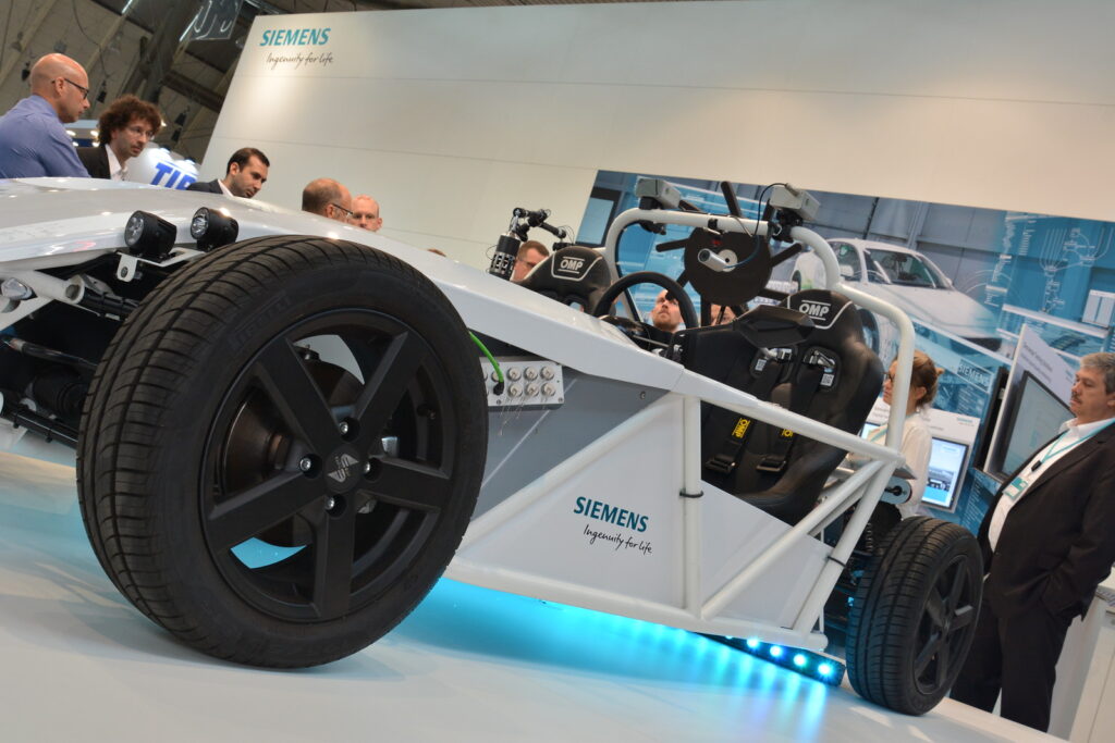 The Simcenter Simrod at Siemens booth of Automotive testing expo