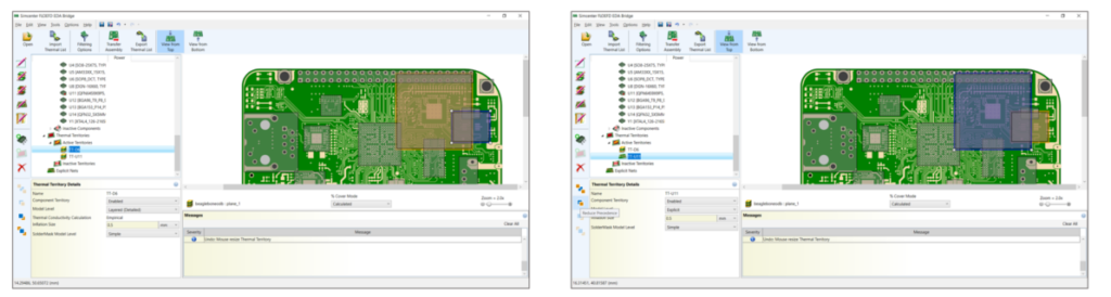 Layered (Detailed) Thermal Territories and Overlaps for PCB thermal modeling in Simcenter FLOEFD - PCB thermal analysis