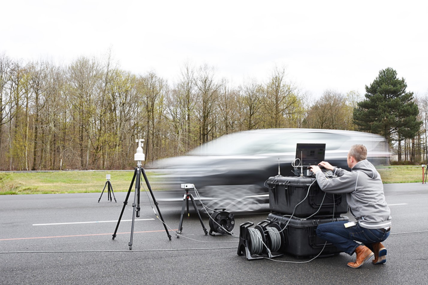 Engineer Performing Pass-by Noise tests