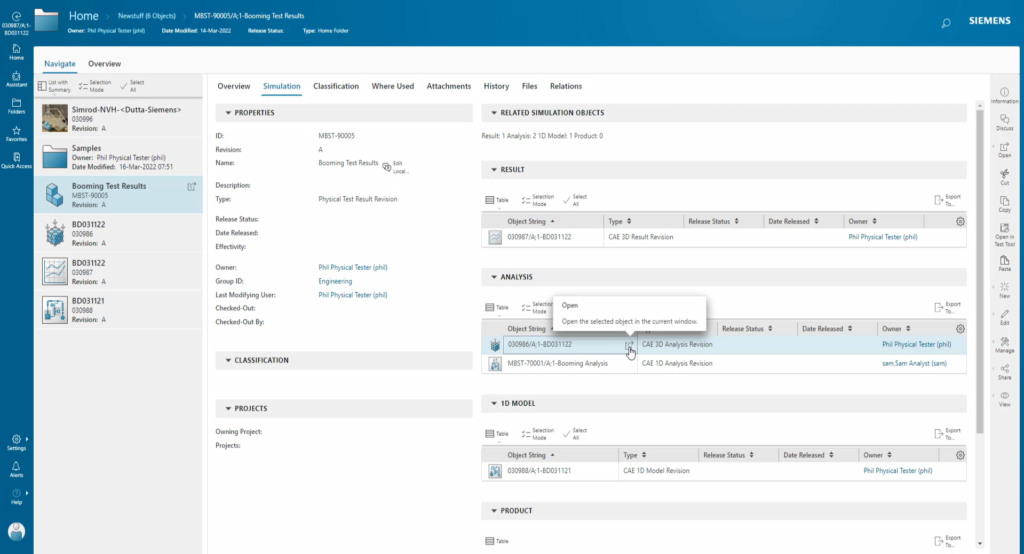 Creating a connection and traceability between physical testing and simulation data, to be leveraged later on