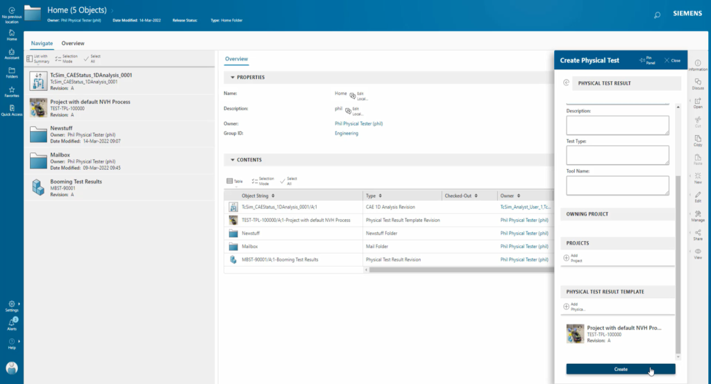 Streamlining management of physical test data in Teamcenter Simulation  using templates