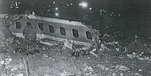 Picture of the Pan Am Flight 214 after its crash due to HIRF and IEL. 