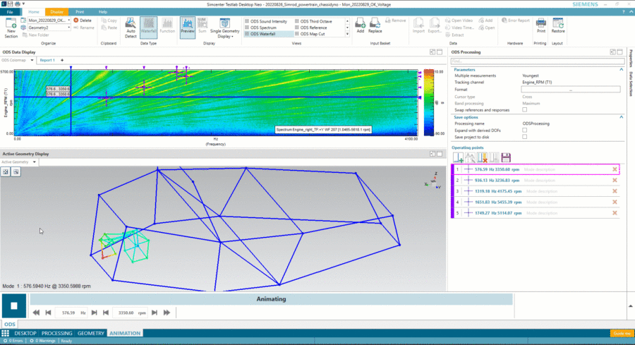 Simcenter Testlab 2206: ODS, Animation And Geometry - Simcenter