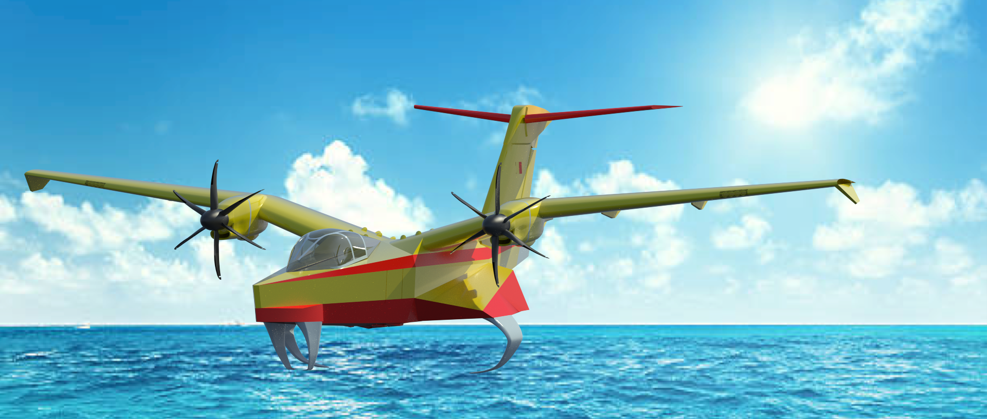 Visual of Roadfour's Seagle firefighting aircraft