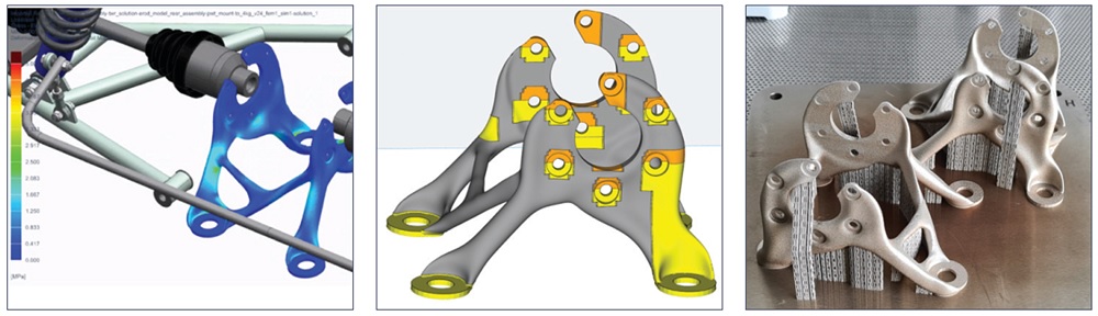 Designing additively manufactured parts and assessing its strength and durability 