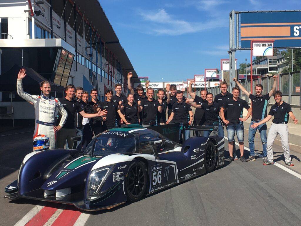 A fun shot of the InMotion student team trackside. July 2022.