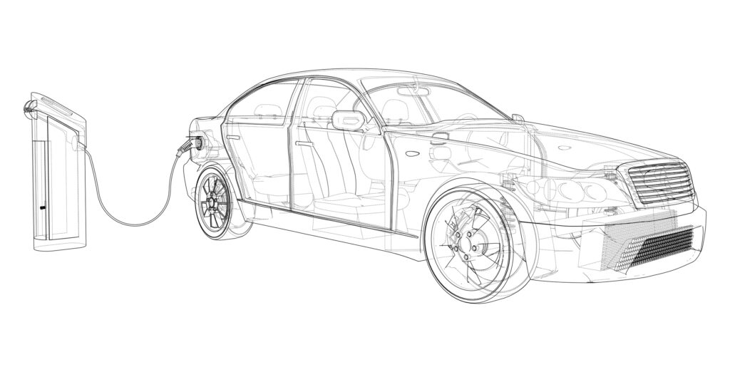 Sketch of an electrical vehicle charging