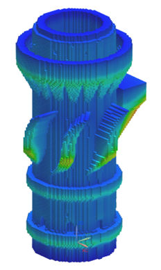 Simcenter 3D additive manufacturing model with a voxel mesh