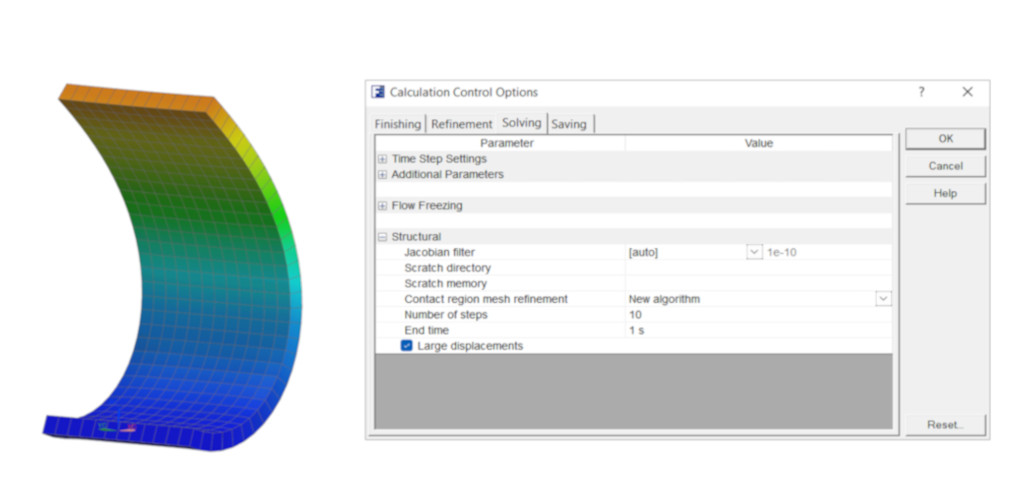 Simcenter FLOEFD  2306 Structural analysis Large Displacement Modeling