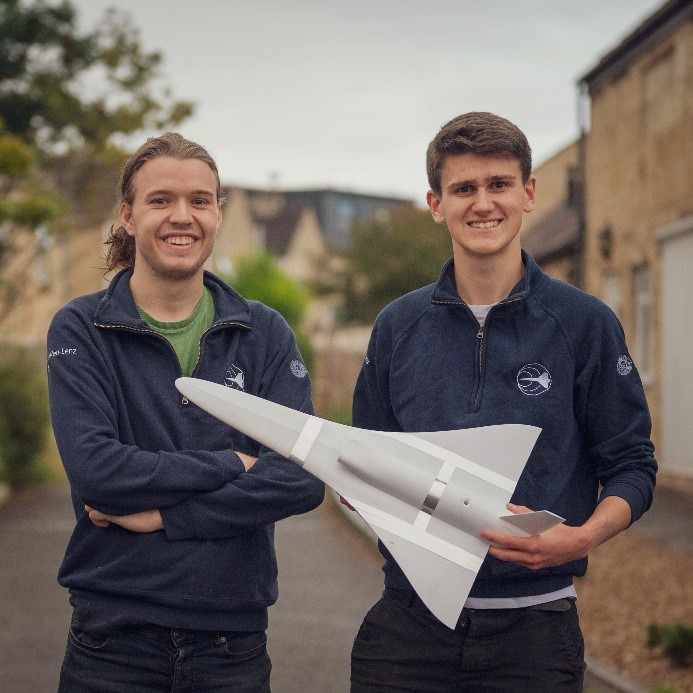 Mad and Dan with one o their half-scale model aircraft