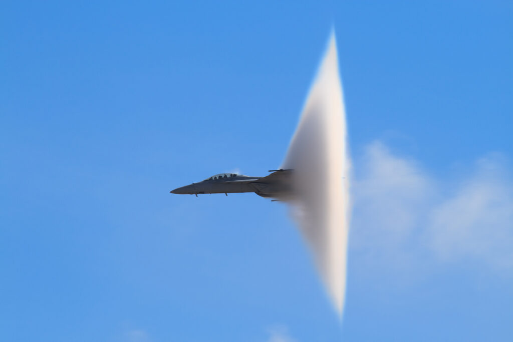 Shockwave from a supersonic aircraft