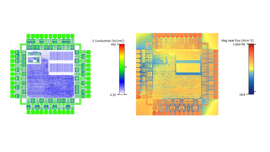 A study using Material Map SmartPart in Simcenter Flotherm 2404. A Die level study  providing a speed up of >1000 times faster. for analysis processing steps