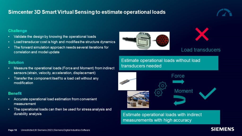 Simcenter 3D Durability를 갖춘 Simcenter 3D Smart Virtual Sensing이 함께 해결하려고 하는 몇 가지 주요 문제에 대한 개요입니다.