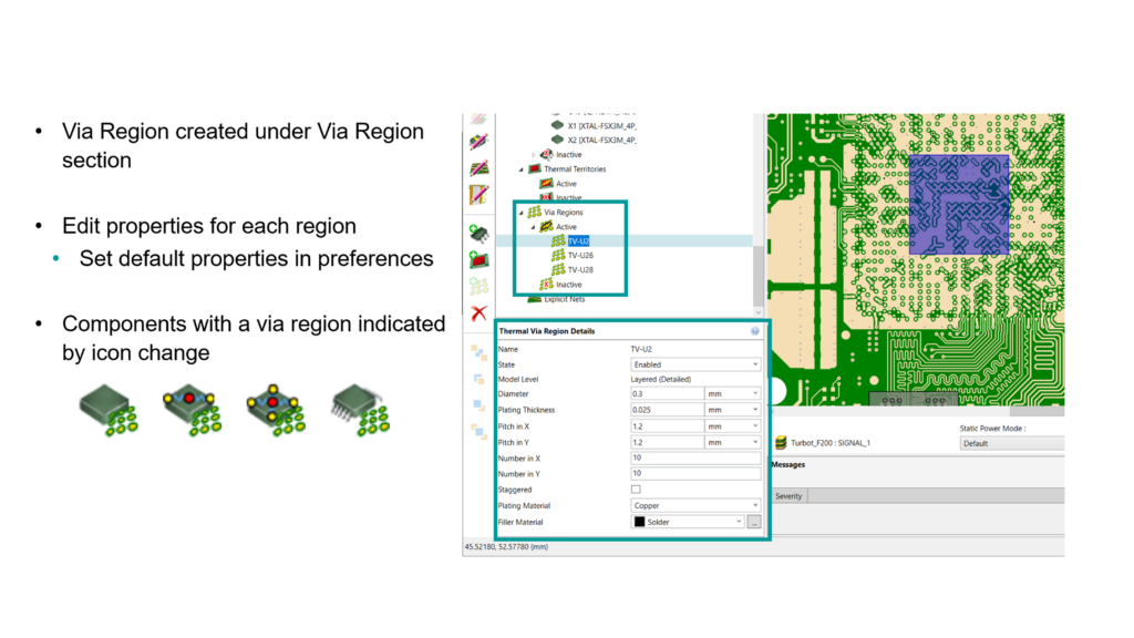 How to edit PCB Thermal Via settings in Simcenter FLOEFD 2406