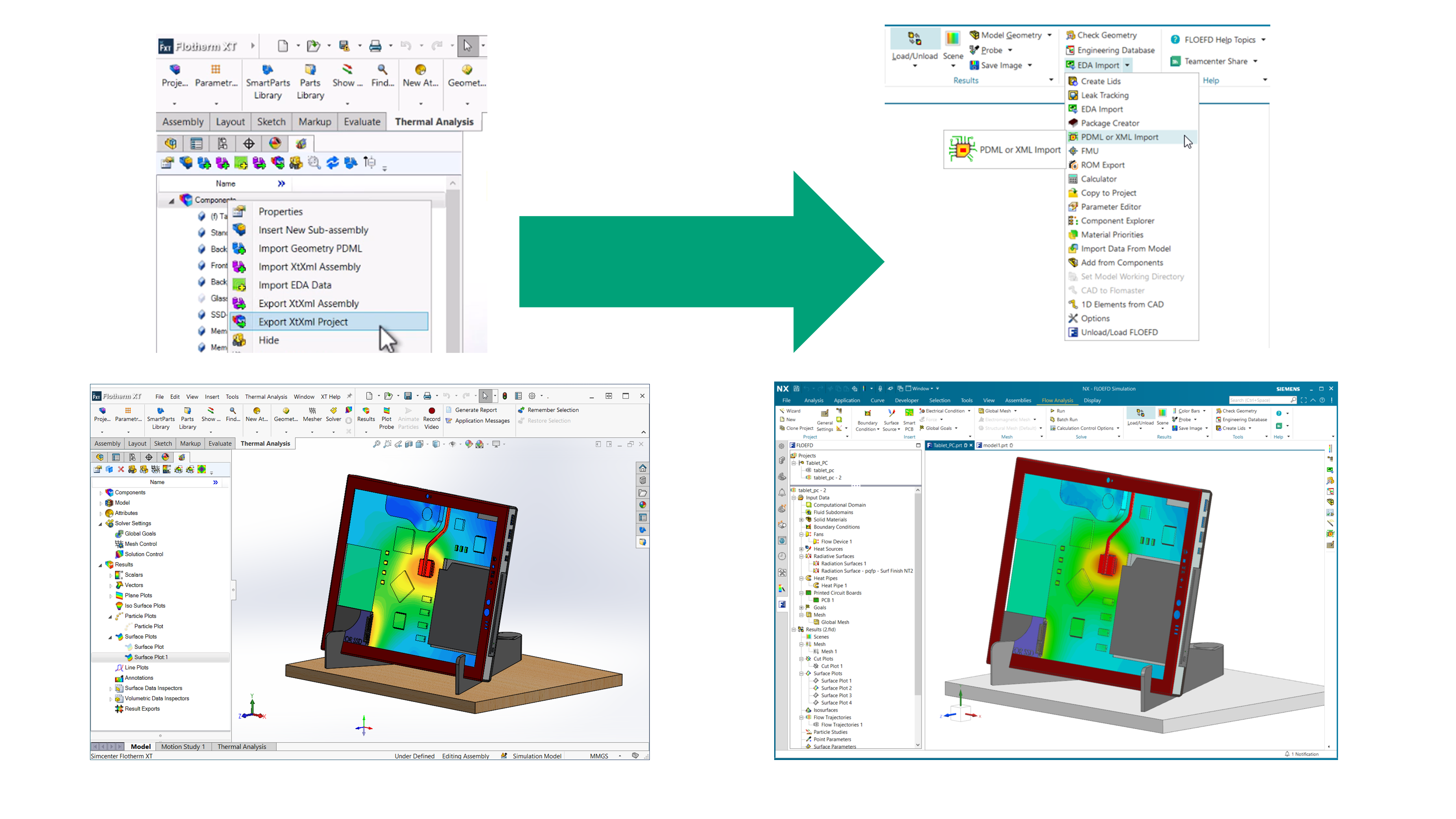 Importing a Simcenter Flotherm XT model into Simcenter FLOEFD 2406