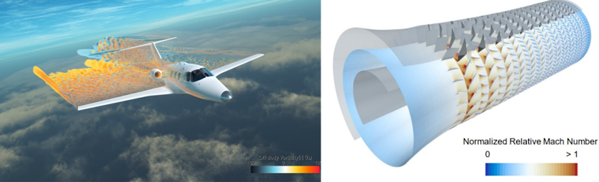 Examples of poetry in frozen motion related to aerospace and gas turbine simulations