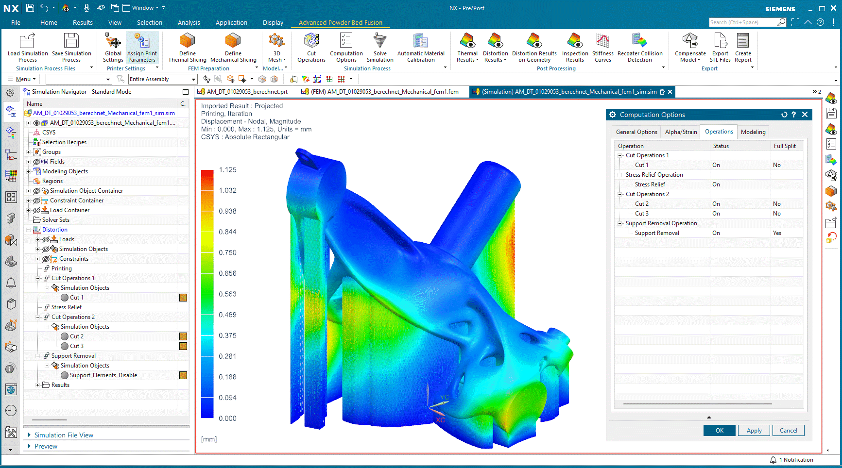 updates to Advanced powder bed fusion in both NX and Simcenter 3D.