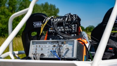 Simcenter SCADAS data acquisition system mounted on a test vehicle