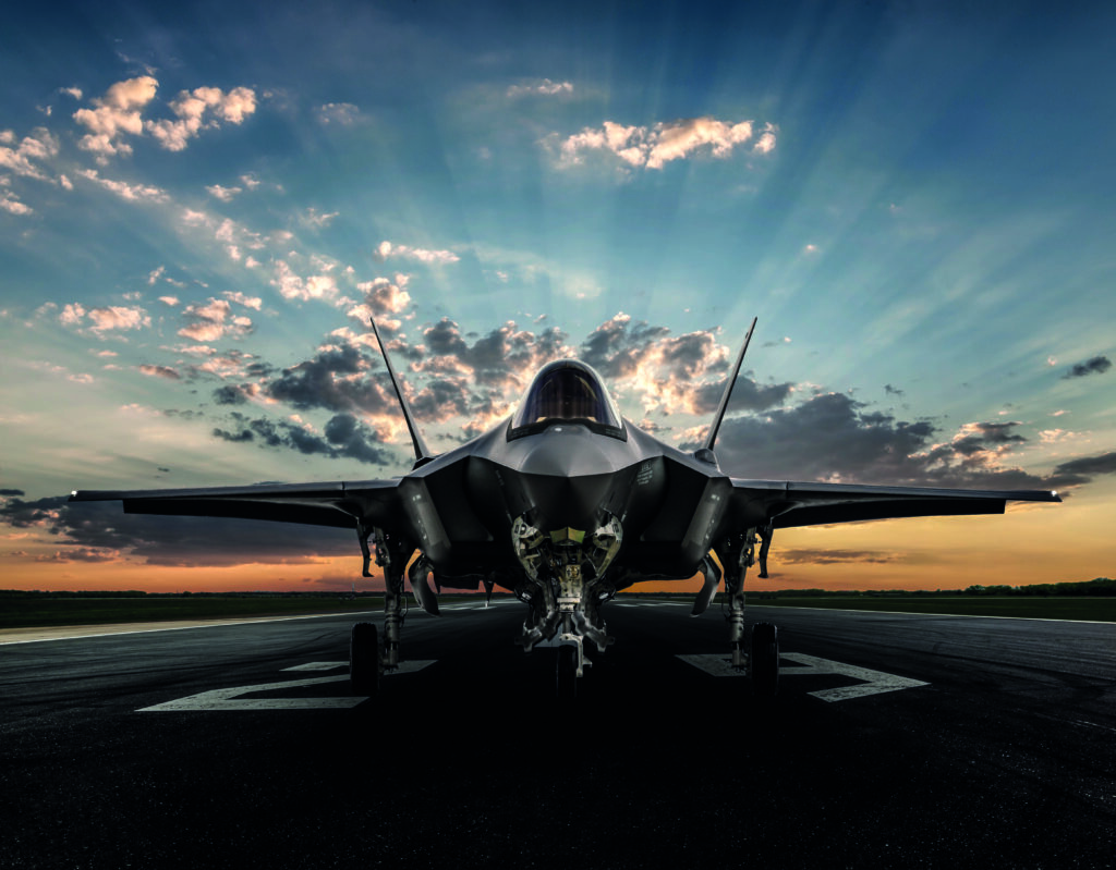 F-35 jet fighter on runway to take off