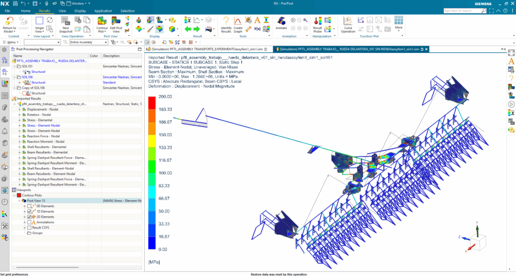Farm equipment being modelled in Designcenter NX