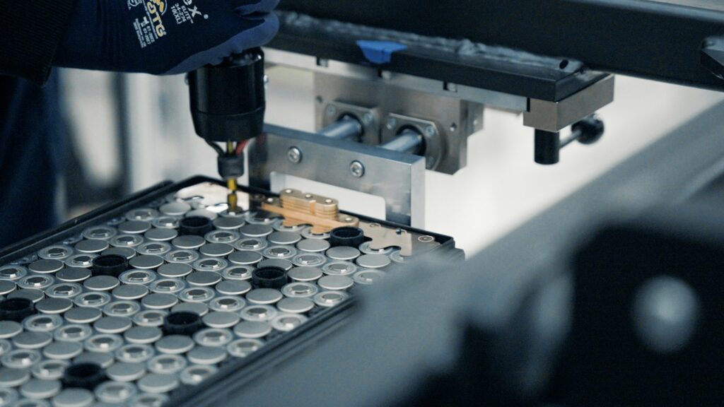 The Rimac Technology batteru pack in the Tourbillon