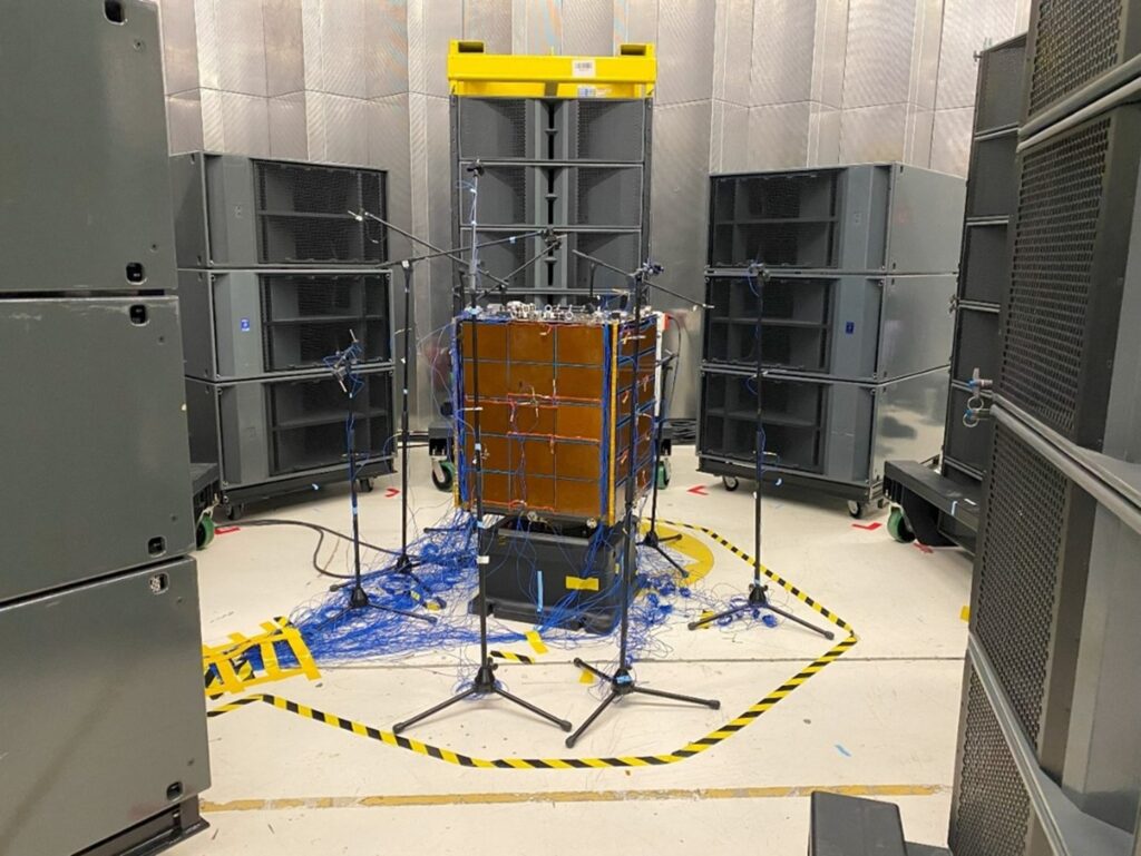 DFAN testing setup for PROBA V STM using MSI DFAT audio system