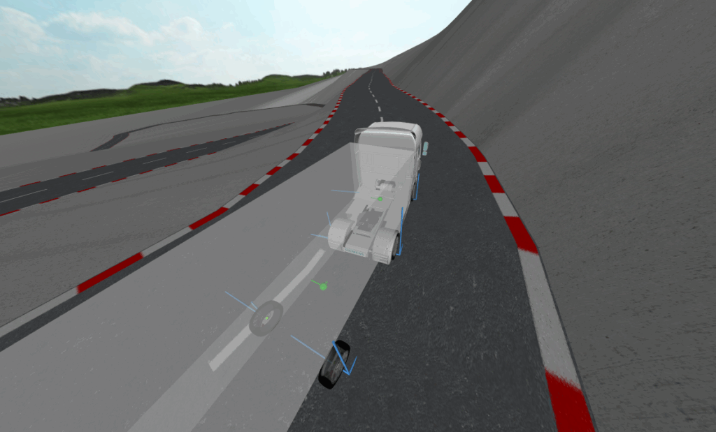 Visualization of the road track