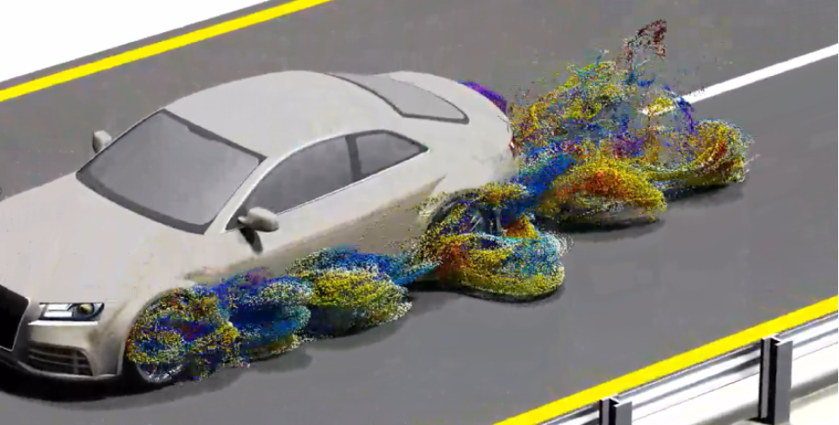 Simulation of contaminants on car components