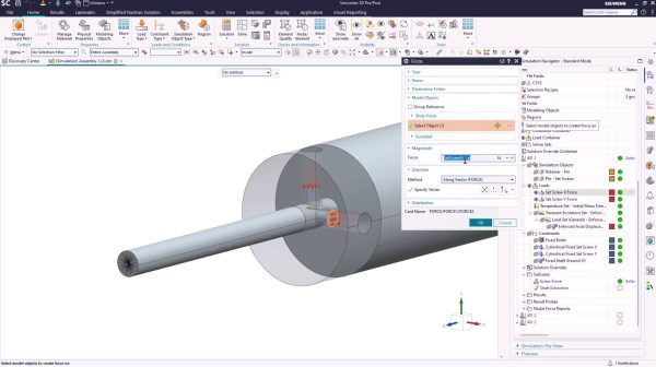 Evaluating set screw effectiveness through contact simulation 