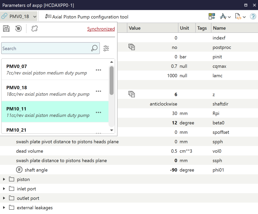 Parameter sets for model variants in Simcenter Systems 2604