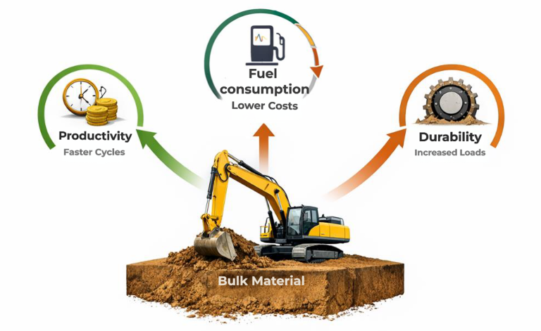 Excavator closed-loop simulator: From fuel to soil