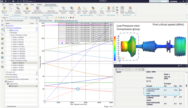 What's New in Simcenter 3D Rotor Dynamics 2606 - Postprocess modes at ...