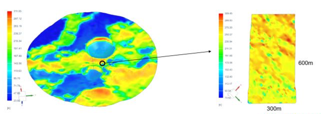 Simulation of moon surface