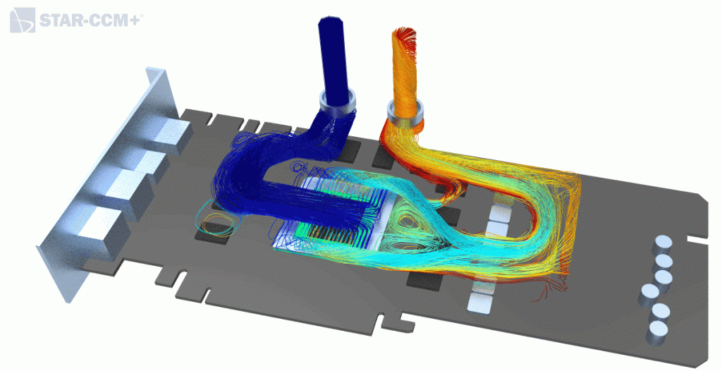 Fluid volume extraction in thin GPU water-cooling geometries.